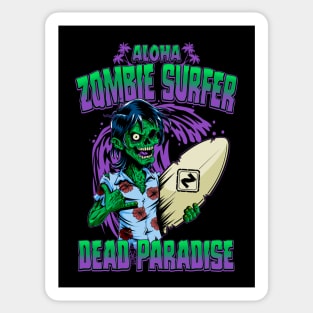 Zombie Surfer. Dead Paradise. Aloha Sticker